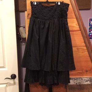 Black strapless dress